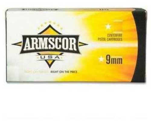 9mm Luger 50 Rounds Ammunition Armscor Precision Inc 147 Grain Full Metal Jacket